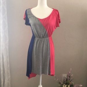 Color Block High Low Dress